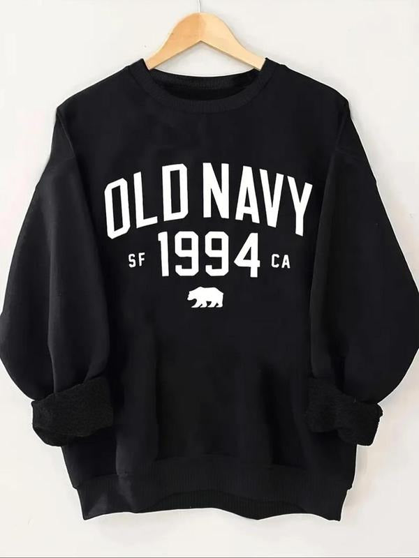 Letter Figure Print Drop Shoulder Casual Round Neck - Adult & Kids T-Shirts, Sweatshirts & Hoodies apparel design preview 1