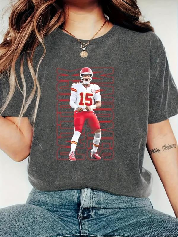Letter Figure Print Drop Shoulder Casual Short Sleeve - Adult & Kids T-Shirts, Sweatshirts & Hoodies apparel design preview 1