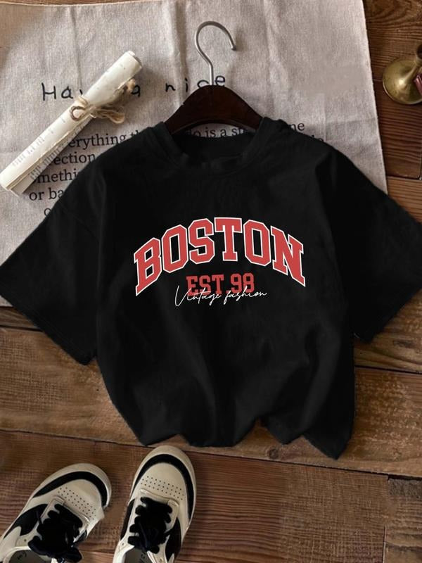 Letter Figure Print Round Neck Vintage Casual Short - Adult & Kids T-Shirts, Sweatshirts & Hoodies apparel design preview 1