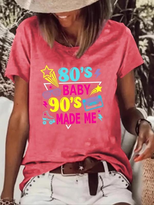 Letter Figure Print Round Neck Vintage Casual Short - Adult & Kids T-Shirts, Sweatshirts & Hoodies apparel design preview 1