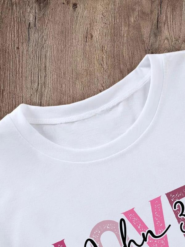Letter Figure Print Round Neck Casual Short Sleeve - Adult & Kids T-Shirts, Sweatshirts & Hoodies apparel design preview 1