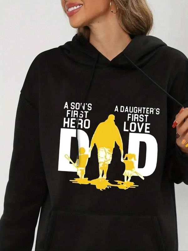 Letter Figure Print Thermal Lined Drop Shoulder - Adult & Kids T-Shirts, Sweatshirts & Hoodies apparel design preview 1
