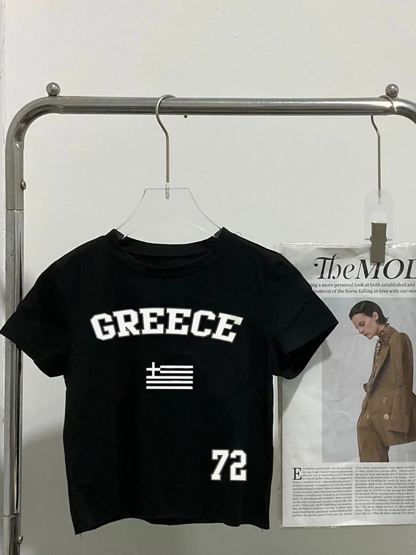 Letter Flag Number Print Round Neck Crop Casual Short - Adult & Kids T-Shirts, Sweatshirts & Hoodies apparel design preview 1