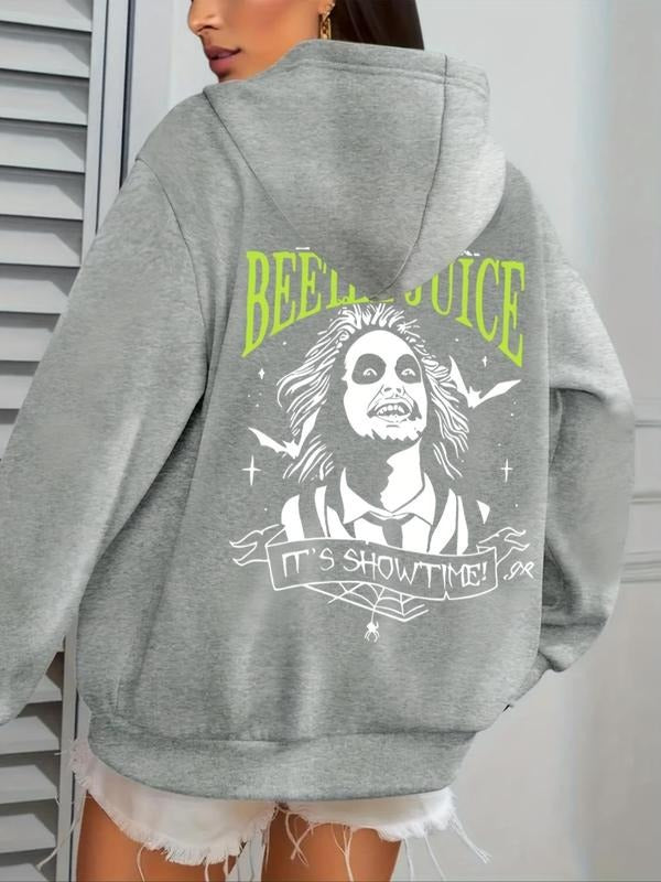 Letter Girl Print Drop Shoulder Casual Drawstring - Adult & Kids T-Shirts, Sweatshirts & Hoodies apparel design preview 1