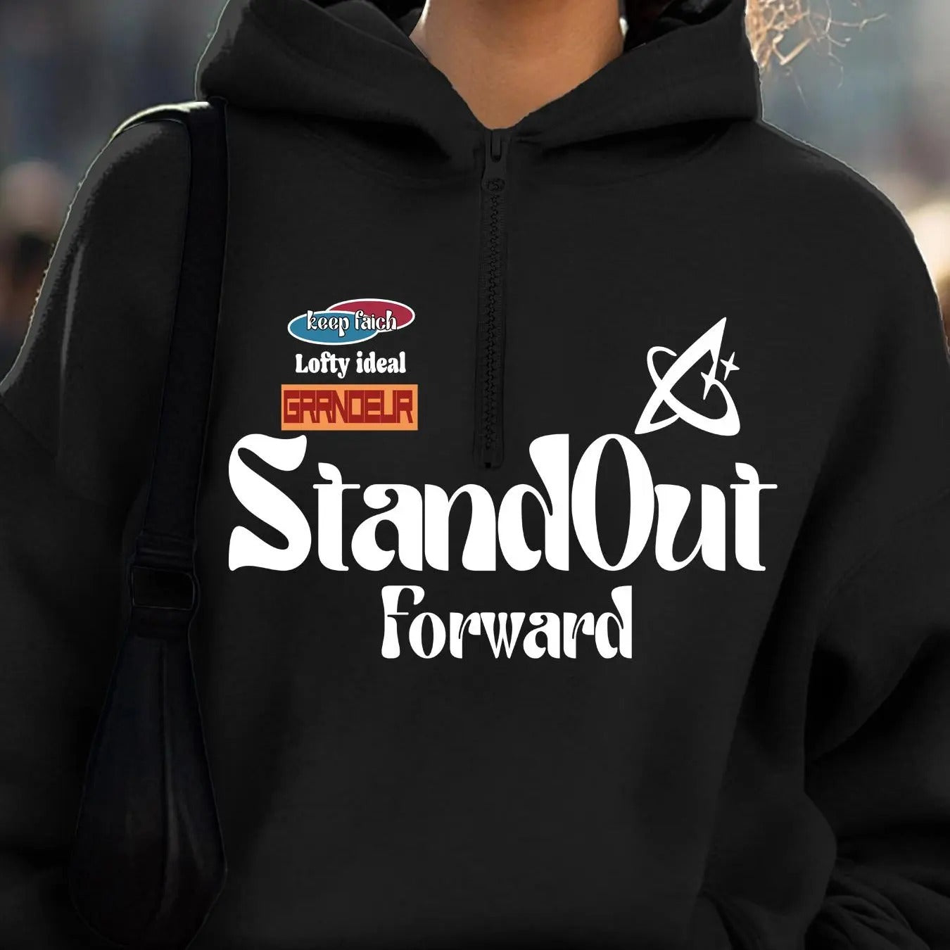 Letter Print Drop Shoulder Thermal Lined Casual - Adult & Kids T-Shirts, Sweatshirts & Hoodies apparel design preview 1
