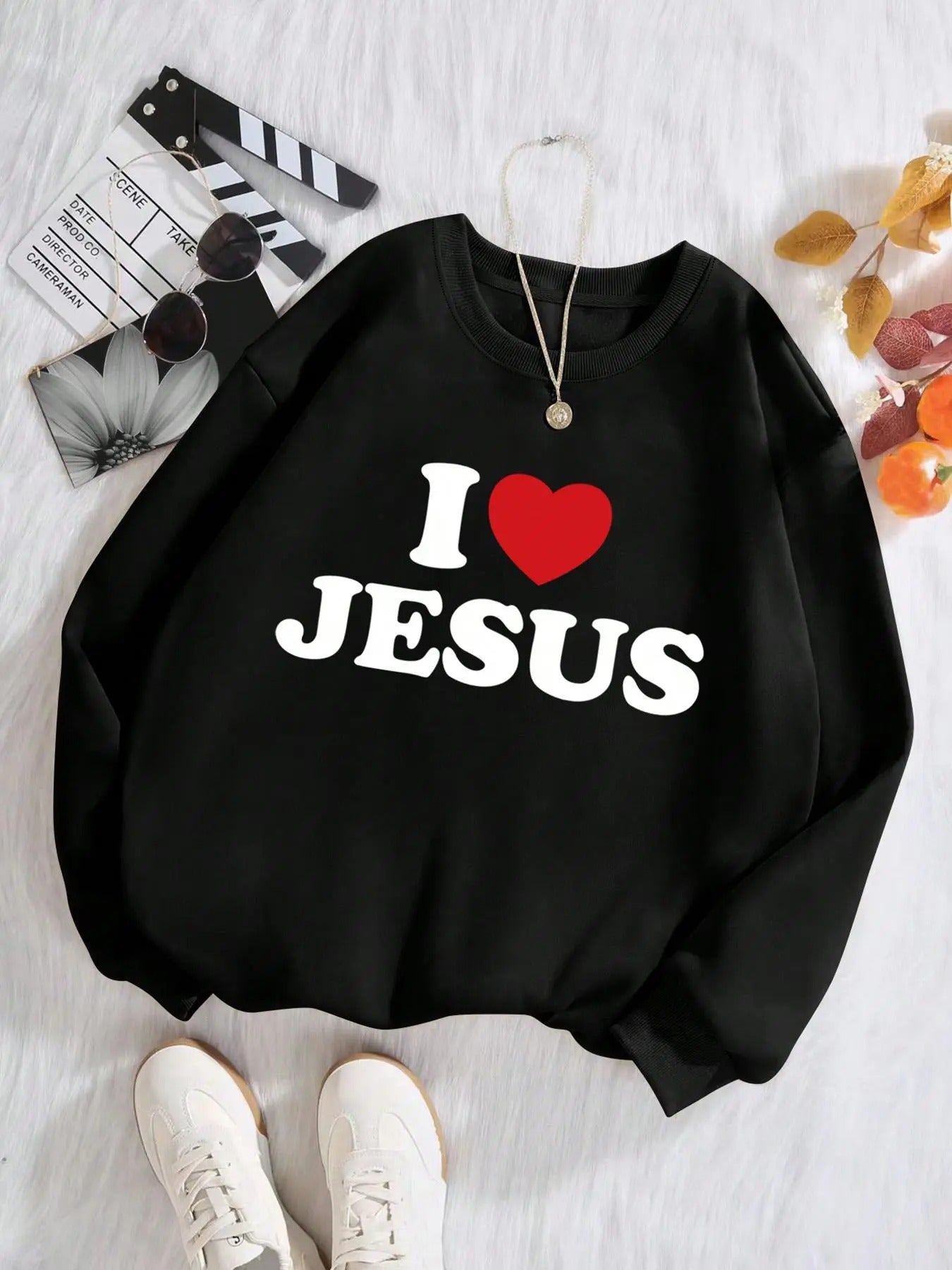 Letter Heart Print Crew Neck Casual Fall Winter - Adult & Kids T-Shirts, Sweatshirts & Hoodies apparel design preview 1