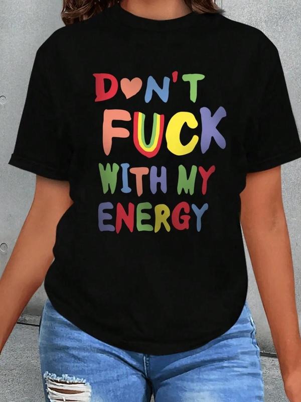 Letter Heart Print Round Neck Casual Short Sleeve - Adult & Kids T-Shirts, Sweatshirts & Hoodies apparel design preview 1