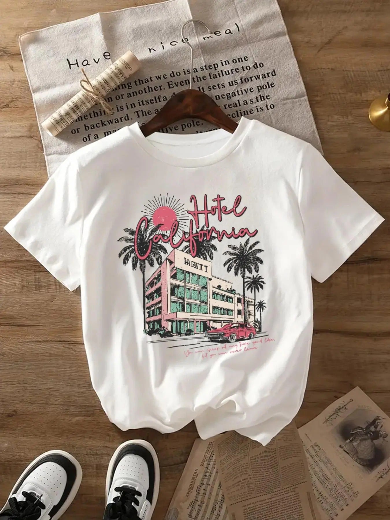 Letter Landscape Print Round Neck Casual Short Sleeve - Adult & Kids T-Shirts, Sweatshirts & Hoodies apparel design preview 1