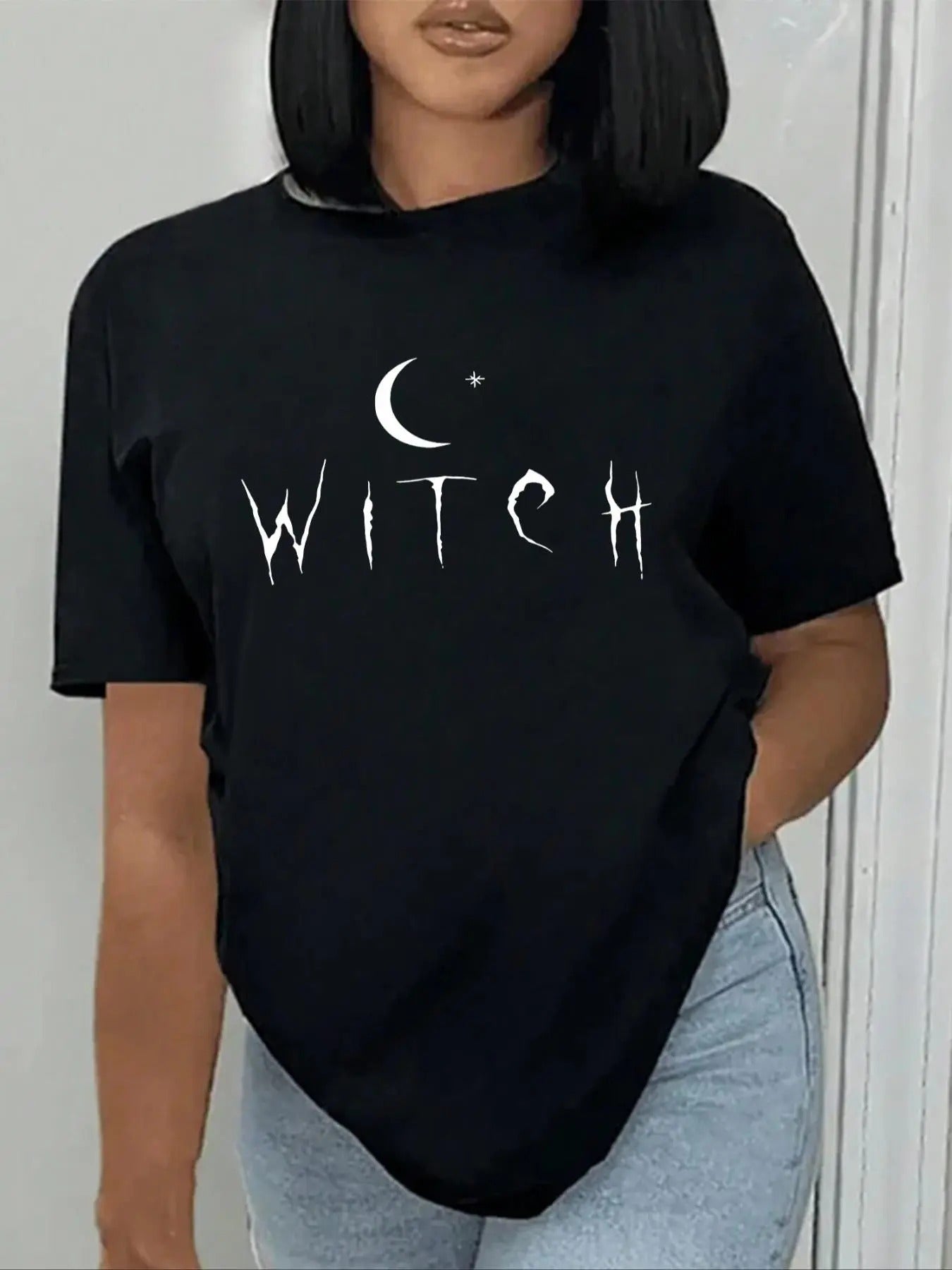 Letter Moon Print Round Neck Casual Short Sleeve Crew - Adult & Kids T-Shirts, Sweatshirts & Hoodies apparel design preview 1