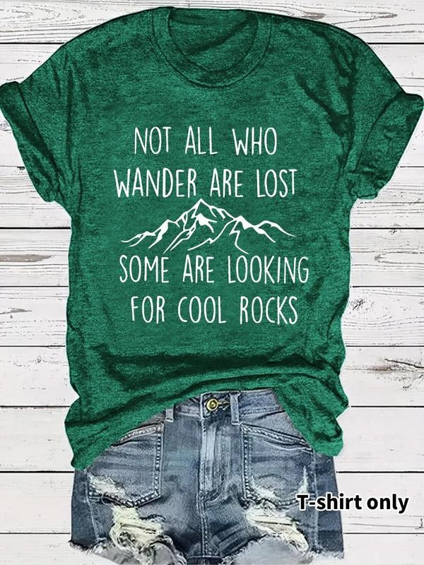 Letter Mountain Print Round Neck Casual Short Sleeve - Adult & Kids T-Shirts, Sweatshirts & Hoodies apparel design preview 1