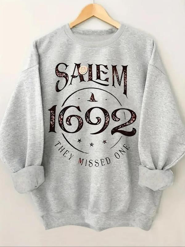 Letter Number Print Drop Shoulder Casual Round Neck - Adult & Kids T-Shirts, Sweatshirts & Hoodies apparel design preview 1