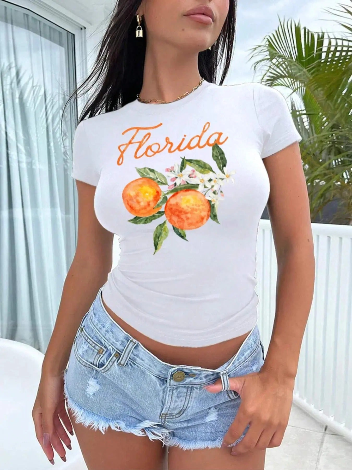 Letter Orange Print Round Neck Casual Short Sleeve - Adult & Kids T-Shirts, Sweatshirts & Hoodies apparel design preview 1