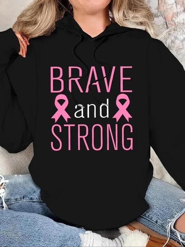 Letter Ribbon Print Drop Shoulder Thermal Lined - Adult & Kids T-Shirts, Sweatshirts & Hoodies apparel design preview 1