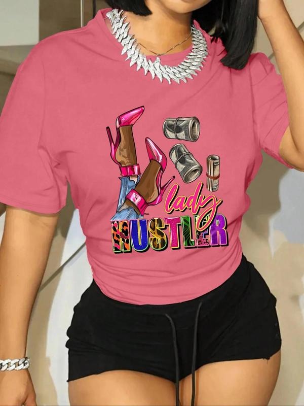 Letter Shoe Print Round Neck Casual Crew Daily - Adult & Kids T-Shirts, Sweatshirts & Hoodies apparel design preview 1