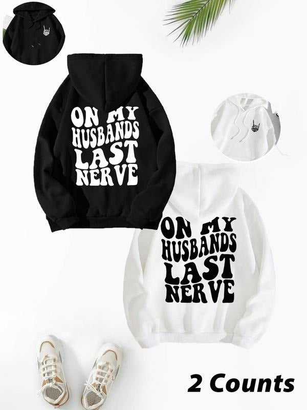Letter Skeleton Hand Print Drop Shoulder Casual - Adult & Kids T-Shirts, Sweatshirts & Hoodies apparel design preview 1