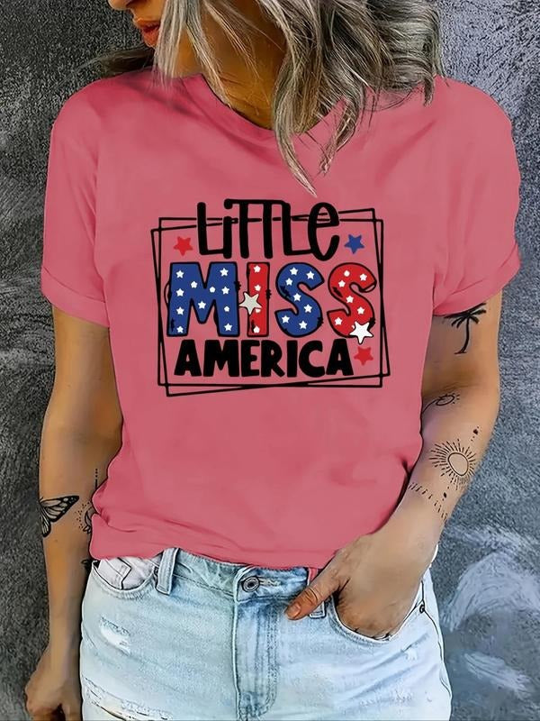 Letter Geometric Star Print Round Neck Casual Short - Adult & Kids T-Shirts, Sweatshirts & Hoodies apparel design preview 1