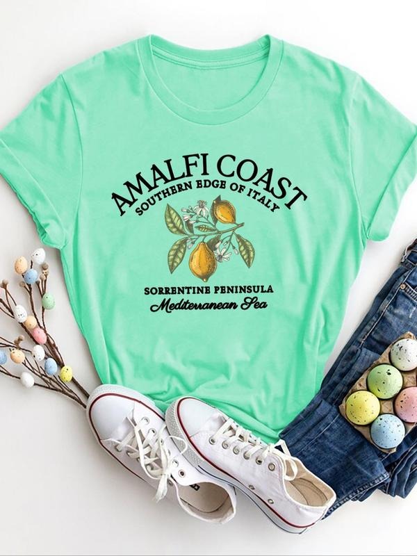 Letter Round Neck Casual Short Sleeve Summer Top - Adult & Kids T-Shirts, Sweatshirts & Hoodies apparel design preview 1