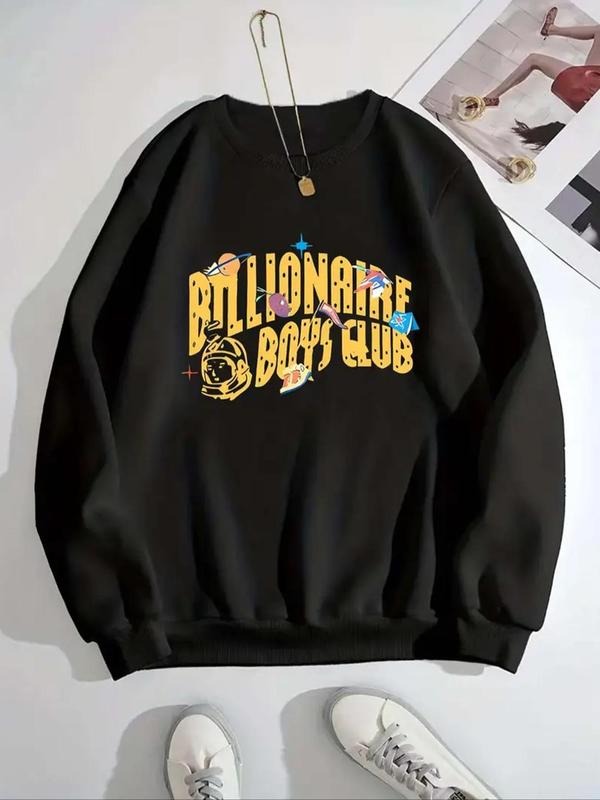 Letter Print Crew Neck Drop Shoulder Casual Thermal - Adult & Kids T-Shirts, Sweatshirts & Hoodies apparel design preview 1