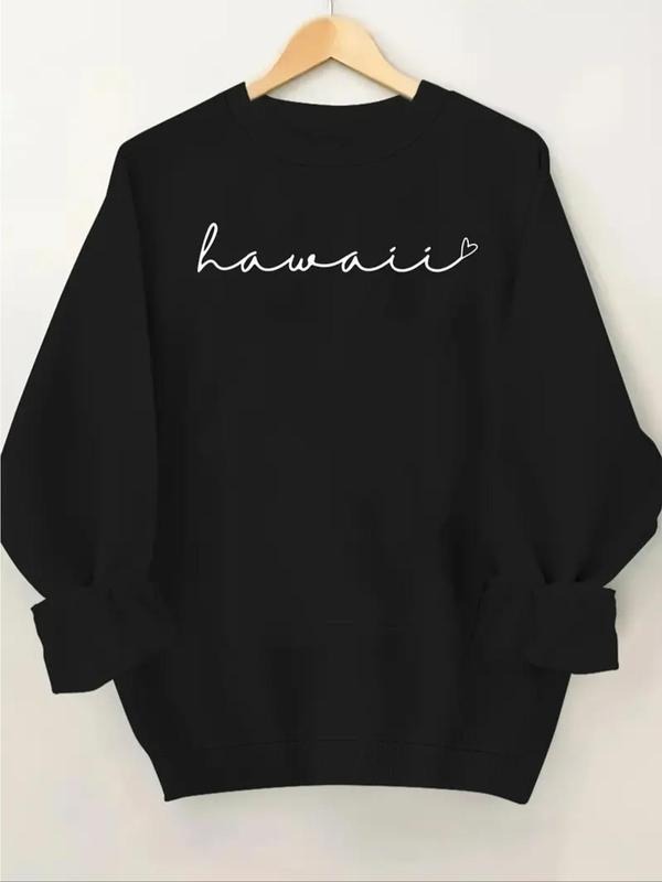 Letter Print Crew Neck Casual Fall Winter Clothes - Adult & Kids T-Shirts, Sweatshirts & Hoodies apparel design preview 1