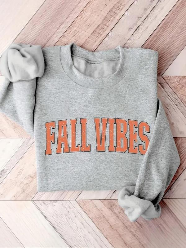 Letter Print Crew Neck Casual Fall Winter Clothes - Adult & Kids T-Shirts, Sweatshirts & Hoodies apparel design preview 1