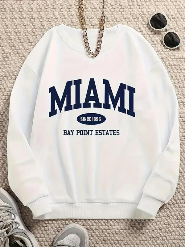 Letter Print Crew Neck Casual Fall Winter Clothes - Adult & Kids T-Shirts, Sweatshirts & Hoodies apparel design preview 1