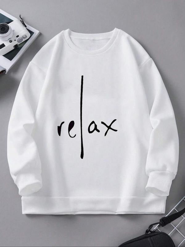 Letter Print Crew Neck Casual Fall Winter Clothes - Adult & Kids T-Shirts, Sweatshirts & Hoodies apparel design preview 1