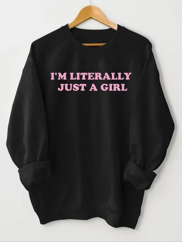Letter Print Crew Neck Thermal Lined Casual Fall - Adult & Kids T-Shirts, Sweatshirts & Hoodies apparel design preview 1