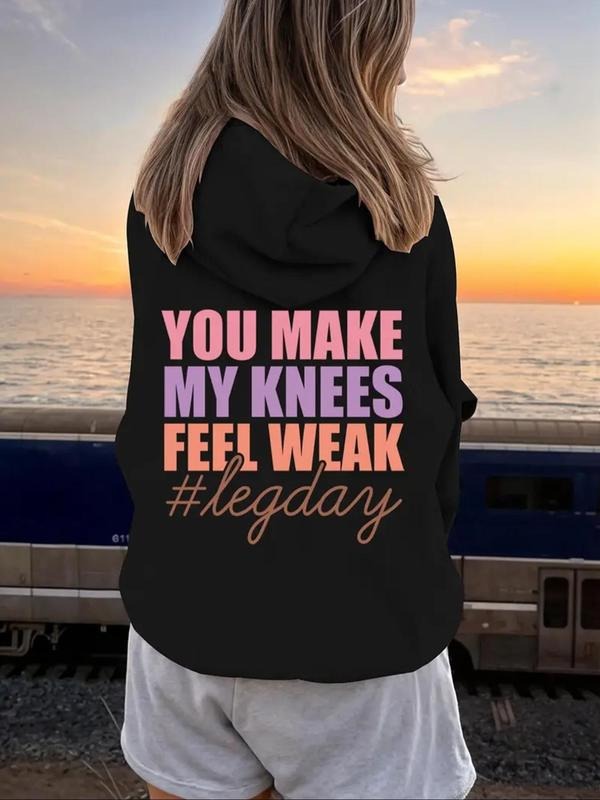 Letter Print Drawstring Casual Hooded Fall Winter - Adult & Kids T-Shirts, Sweatshirts & Hoodies apparel design preview 1