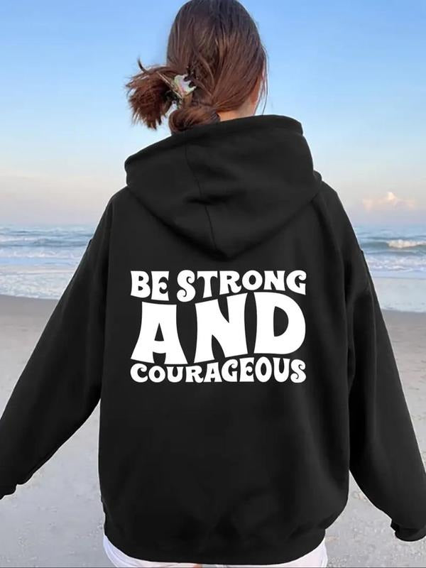 Letter Print Drawstring Casual Hooded Fall Winter - Adult & Kids T-Shirts, Sweatshirts & Hoodies apparel design preview 1