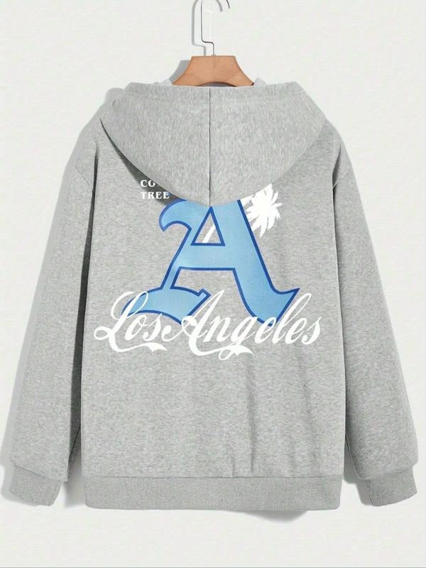 Letter Print Drawstring Casual Hooded Fall Winter - Adult & Kids T-Shirts, Sweatshirts & Hoodies apparel design preview 1