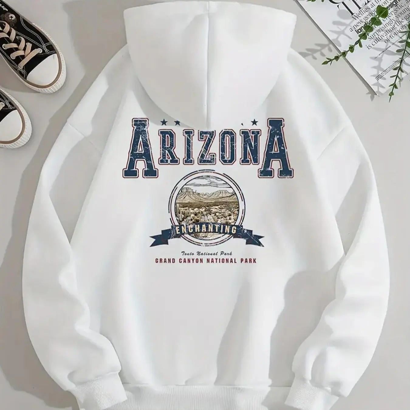 Letter Print Drawstring Pocket 2024 New Casual Hooded - Adult & Kids T-Shirts, Sweatshirts & Hoodies apparel design preview 1