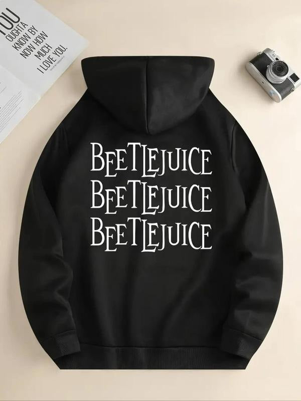 Letter Print Drawstring Pocket Casual Hooded Fall - Adult & Kids T-Shirts, Sweatshirts & Hoodies apparel design preview 1