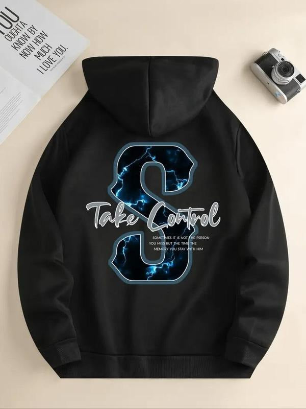 Letter Print Drawstring Pocket Casual Hooded Fall - Adult & Kids T-Shirts, Sweatshirts & Hoodies apparel design preview 1