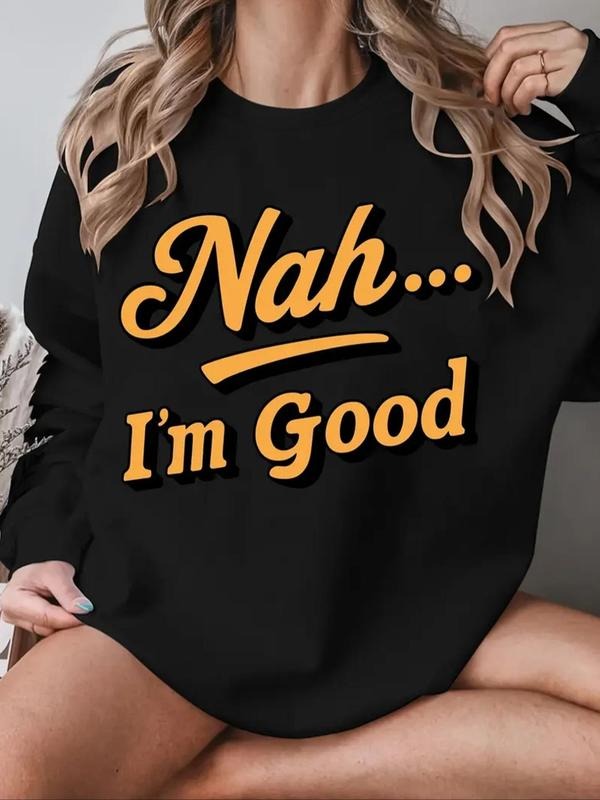Letter Print Drop Shoulder Casual Crew Neck Fall - Adult & Kids T-Shirts, Sweatshirts & Hoodies apparel design preview 1
