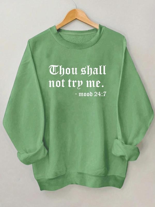 Letter Print Drop Shoulder Casual Round Neck Spring - Adult & Kids T-Shirts, Sweatshirts & Hoodies apparel design preview 1