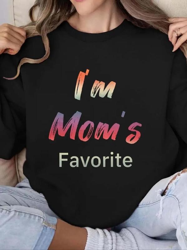 Letter Print Drop Shoulder Casual Round Neck Fall - Adult & Kids T-Shirts, Sweatshirts & Hoodies apparel design preview 1