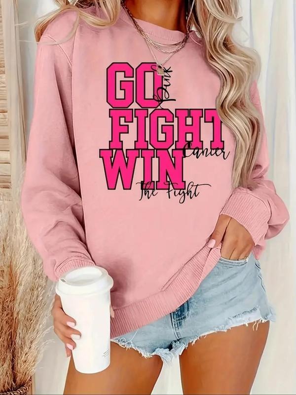Letter Print Drop Shoulder Casual Round Neck Fall - Adult & Kids T-Shirts, Sweatshirts & Hoodies apparel design preview 1