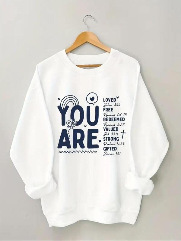 Letter Print Drop Shoulder Casual Round Neck Fall - Adult & Kids T-Shirts, Sweatshirts & Hoodies apparel design preview 1