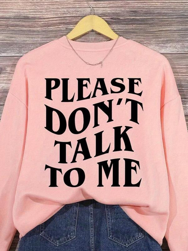 Letter Print Drop Shoulder Casual Round Neck Fall - Adult & Kids T-Shirts, Sweatshirts & Hoodies apparel design preview 1