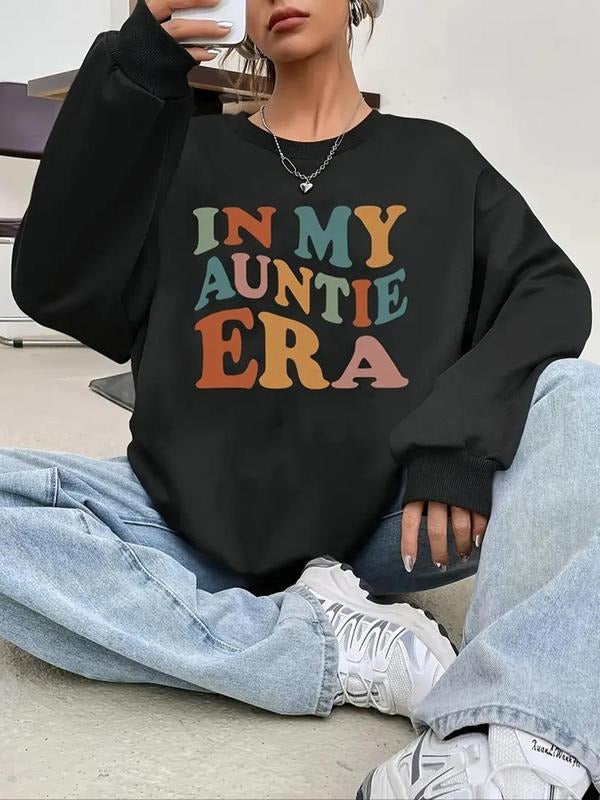 Letter Print Drop Shoulder Casual Round Neck Spring - Adult & Kids T-Shirts, Sweatshirts & Hoodies apparel design preview 1