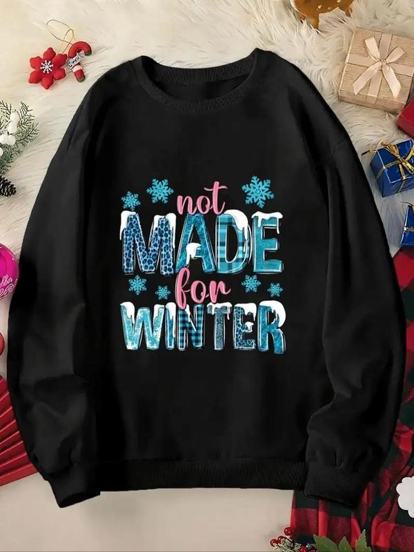 Letter Print Drop Shoulder Casual Round Neck Spring - Adult & Kids T-Shirts, Sweatshirts & Hoodies apparel design preview 1