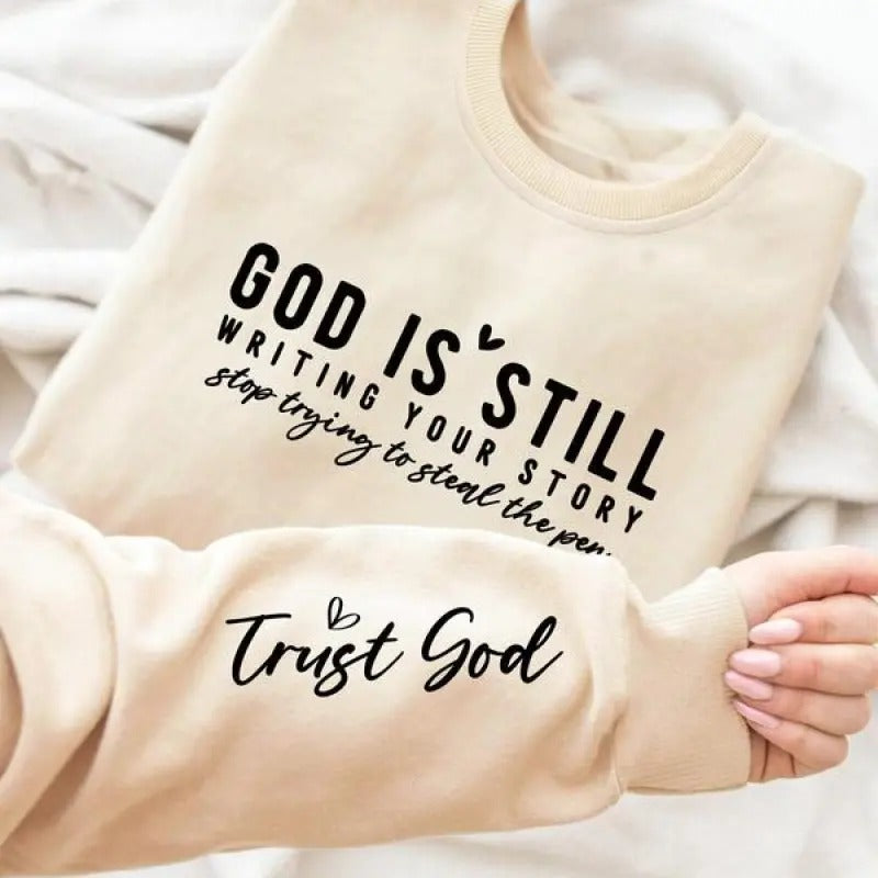 Letter Print Drop Shoulder Casual Round Neck Spring - Adult & Kids T-Shirts, Sweatshirts & Hoodies apparel design preview 1