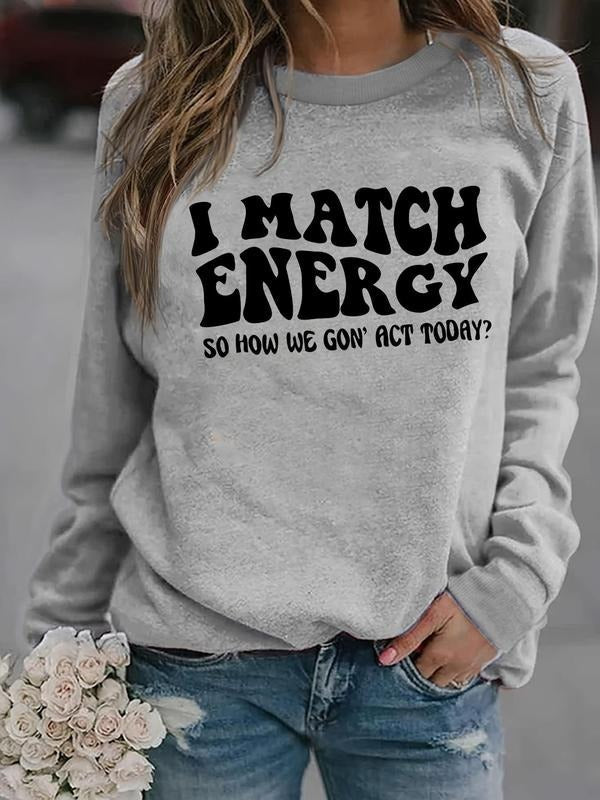 Letter Print Drop Shoulder Thermal Lined Casual Round - Adult & Kids T-Shirts, Sweatshirts & Hoodies apparel design preview 1