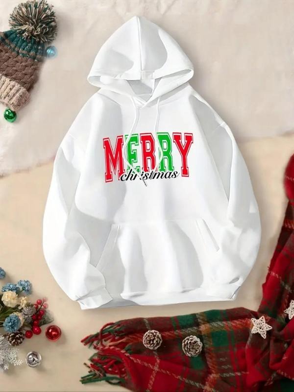Letter Print Merry Casual Hooded Daily Outdoor - Adult & Kids T-Shirts, Sweatshirts & Hoodies apparel design preview 1