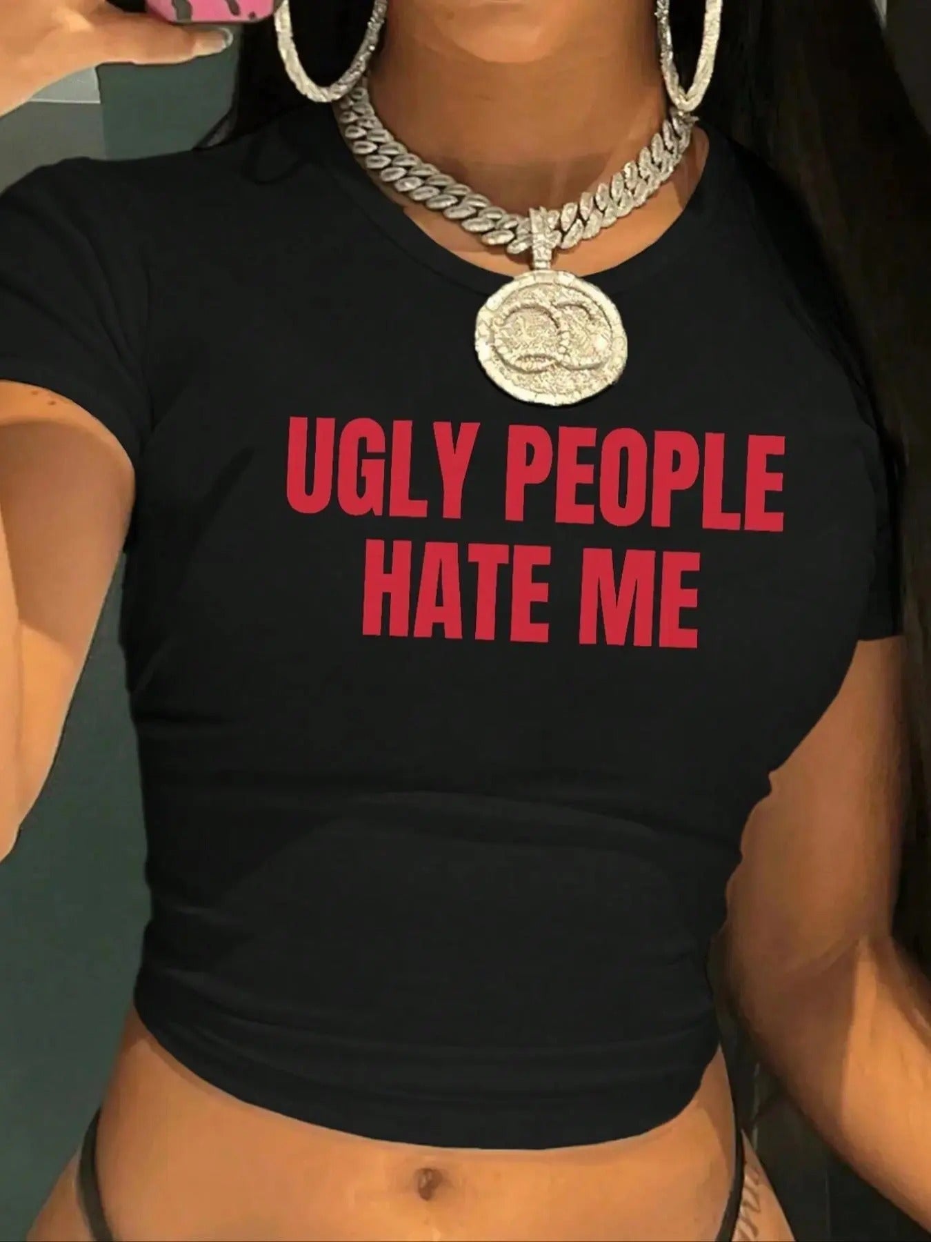 Letter Print Round Neck Crop Casual Short Sleeve - Adult & Kids T-Shirts, Sweatshirts & Hoodies apparel design preview 1