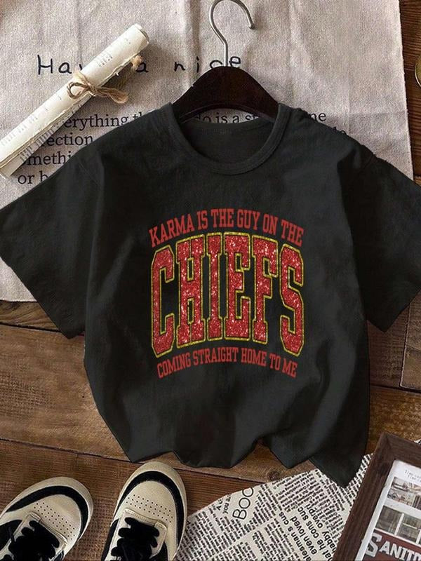 Letter Print Round Neck Vintage Casual Short Sleeve - Adult & Kids T-Shirts, Sweatshirts & Hoodies apparel design preview 1