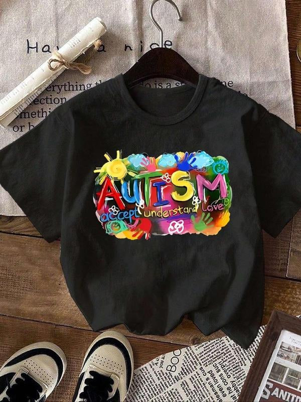 Letter Print Round Neck Vintage Casual Short Sleeve - Adult & Kids T-Shirts, Sweatshirts & Hoodies apparel design preview 1