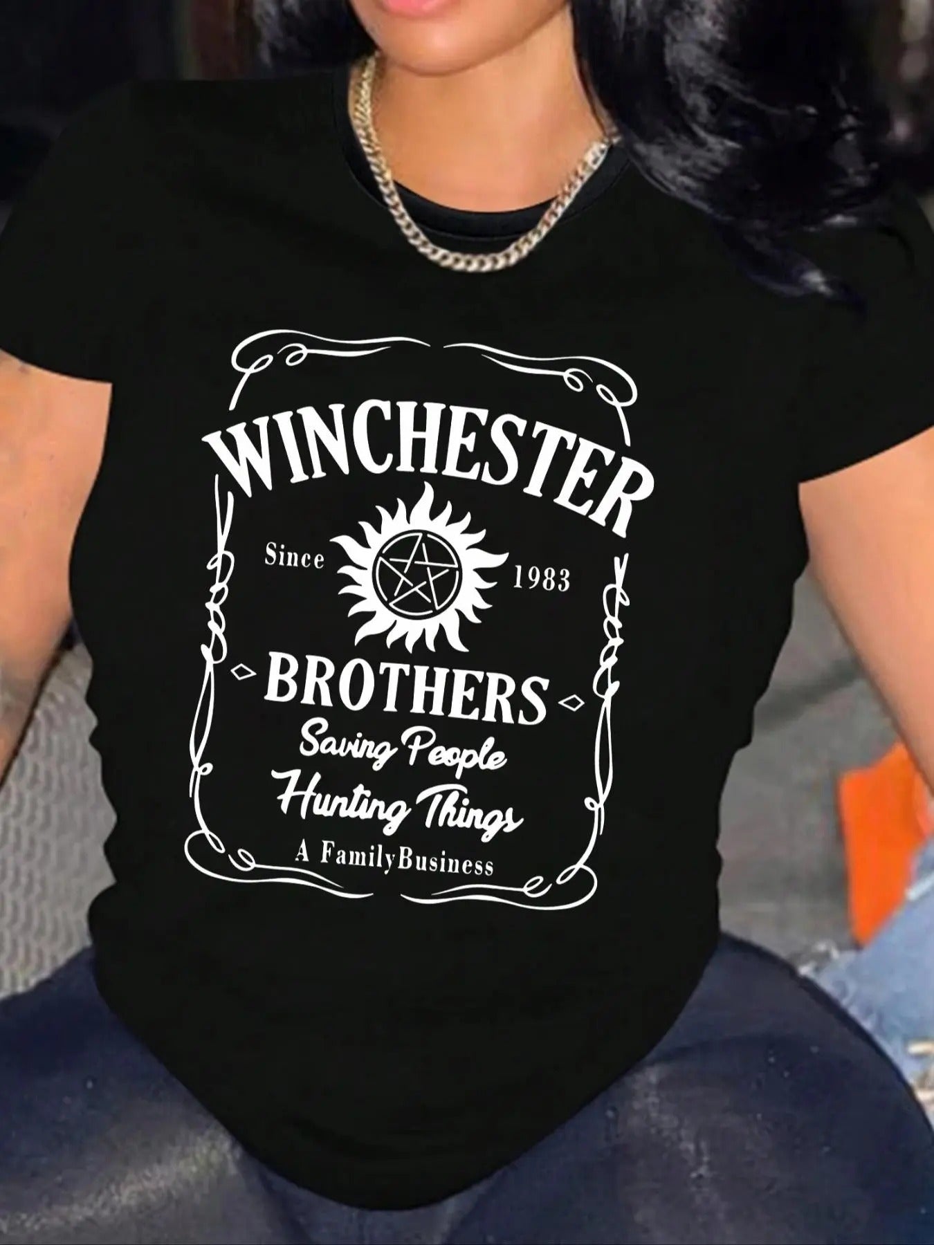 Letter Print Round Neck Vintage Casual Short Sleeve - Adult & Kids T-Shirts, Sweatshirts & Hoodies apparel design preview 1