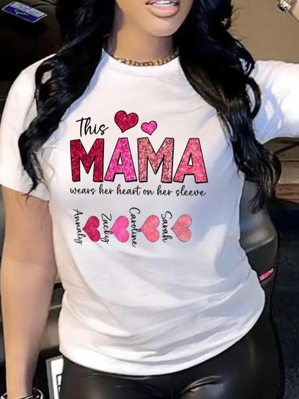 Letter Print Round Neck Vintage Casual Short Sleeve - Adult & Kids T-Shirts, Sweatshirts & Hoodies apparel design preview 1