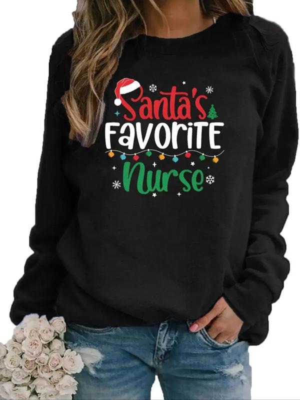 Letter Print Round Neck 2024 New Casual Crew Fall - Adult & Kids T-Shirts, Sweatshirts & Hoodies apparel design preview 1